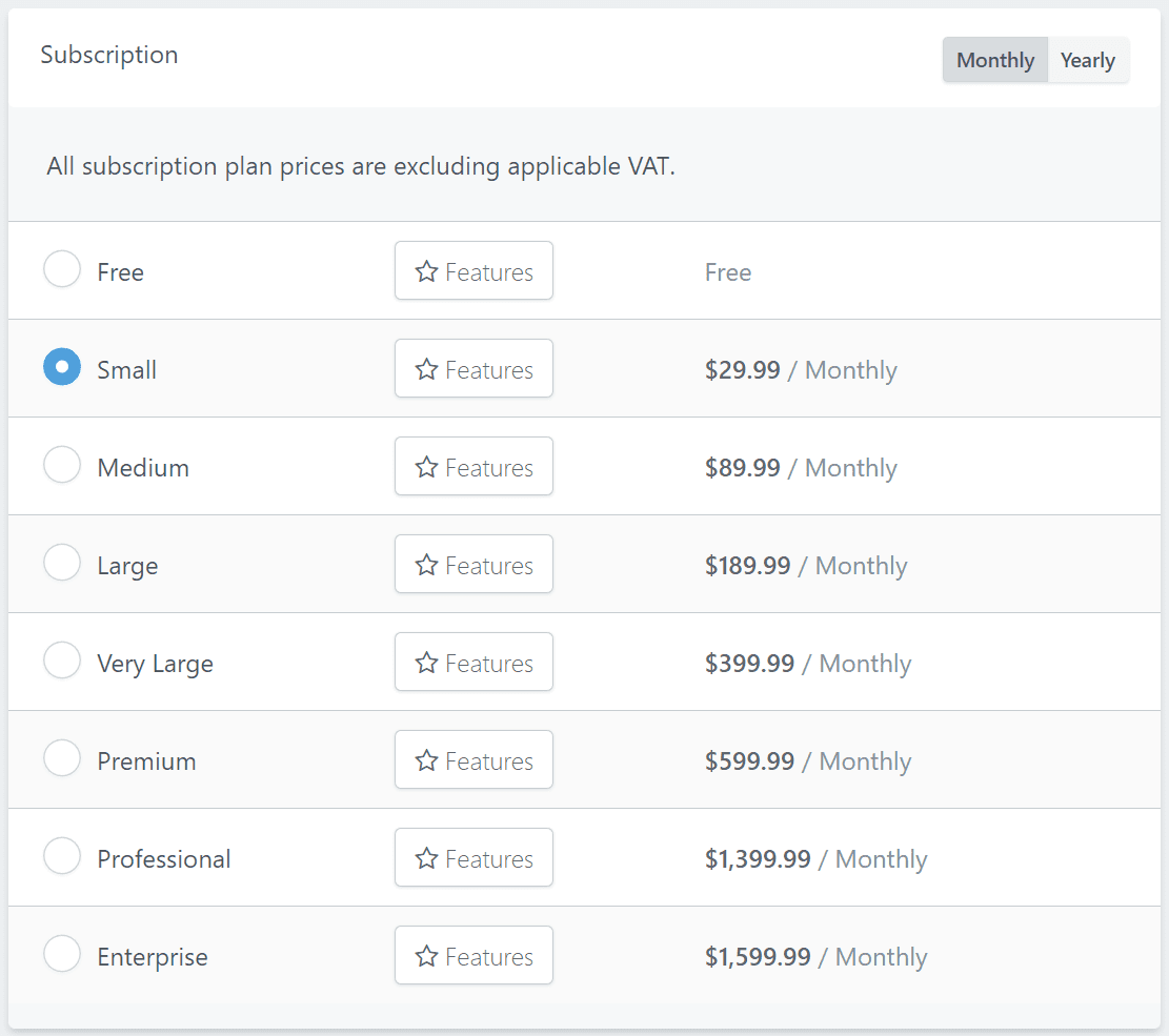 subscription plans of the zenserp serp api